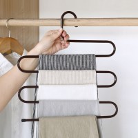 좁은옷장 공간활용 넥타이 벨트정리 철제 5단바지걸이_(1067957)