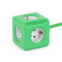 아이정 파워큐브 올컬러 그린 5구 1.5M 멀티탭 콘센트