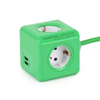 아이정 파워큐브 올컬러 그린 USB 4구 1.5M 멀티탭 콘센트