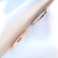 써지컬스틸 1mm여리마디컷팅 실반지 (실버.로즈골드)