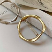 [2 color] 똑딱 라운드 꼬임 무광 메탈 헤어핀