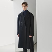 PREMIUM WOOL DOUBLE LONG COAT_BLACK