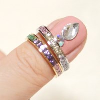 써지컬스틸 컬러그라데이션 반지 (실버.골드)