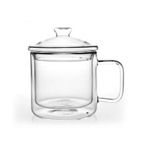 핸드메이드 내열 유리 뚜껑 티컵 - 400ml_(1256845)