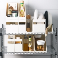 [클리어런스] 팬트리 주방 욕실 다용도 수납 정리함 4type