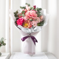 피오니 조화 꽃다발 퀸 70cm 인테리어 꽃 선물 장식