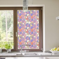 무점착 창문시트지 스테인글라스 패턴 안개시트지