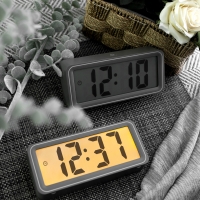 [Banana]먹색 눈편한 큰 디자인 LCD 디지털 온도,타이머,알람 시계 L