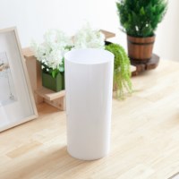 [3+1] 플라스틱 원형 원통 긴 화병 아크릴화분 11x25cm