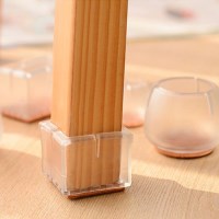 식탁의자 발커버 양말 캡 4size [투명 실리콘 의자 발캡 발싸개]