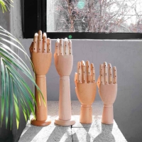 화방 목각 나무손 구체 관절마네킹 원목 우드 손모형 장식미니어쳐