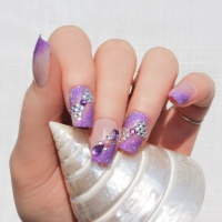 [제논] 반영구 붙이는 스퀘어 네일팁 - 밀키웨이