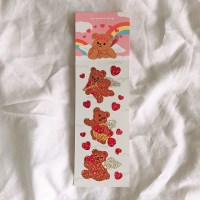 큐피드곰 미니왕 홀로그램 씰스티커