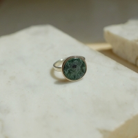 925silver Arin Marble Signature Ring (Green)