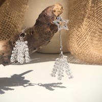 센수 투웨이 은침 별귀걸이 SENSOO 실버 큐빅드롭 아이_(184120)