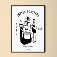 로스터리 카페 M 유니크 인테리어 디자인 포스터 커피