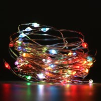 LED 큐빅 은하수장식 100구 은색선 USB케이블 (RGB색)