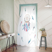 도어커튼 가림막 현관커튼 140x200 드림캐쳐 화이트