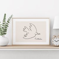 피카소 드로잉 액자 그림 포스터 도브