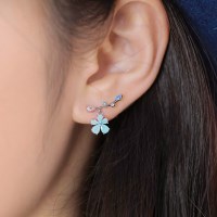 여리플로 은침플라워드롭귀걸이 (19E942)