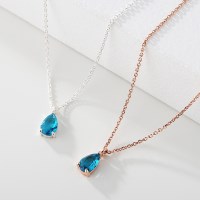 블루크리스탈 실버 목걸이 (20NS008) [2color]