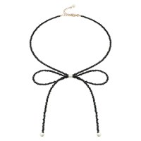 비즈 리본 목걸이