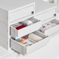 시스맥스 뉴트로 소품함 중형 3단 - 쿨그레이_(334529)