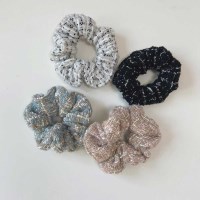 [봄밤달] 트위드 스크런치