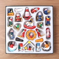 성탄 캐릭터 원목 트리장식세트