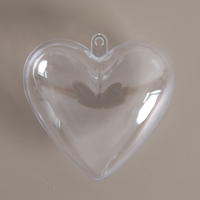 아크릴 케이스 투명 하트 소 6.5cm (4개입) 캡슐 장식 소품
