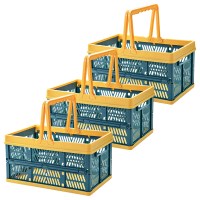 다용도 접이식 정리&보관바구니 - 소형 - 옐로우 - 3개세트