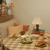BUTTER-croiffle table mat  메이드파니 크로플 식탁보 테이블보