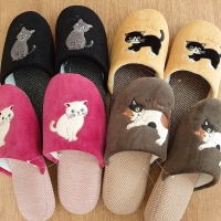 [수입]고양이 헤링본 슬리퍼 4종
