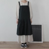 아뜰리에 그린체크 앞치마 (2type)