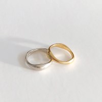[92.5 silver] Matt wave ring (2 colors)