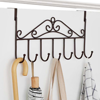 문걸이 도어 후크 방문 틈새 철제 7구 옷걸이 행거