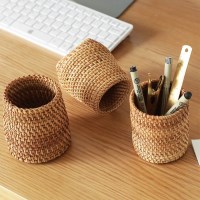 라탄 펜꽂이 펜홀더 연필꽂이 필통