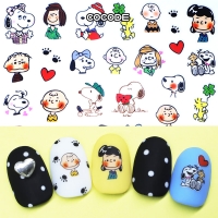 스마일 스누피 네일스티커 데코스티커 셀프네일