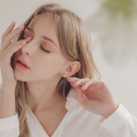 제이로렌 M03448 행운 큐빅 네잎클로버 귀걸이_(1234607)