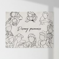 인테리어 패브릭 포스터_Disney princess