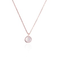 스톤컬렉션 물방울 문스톤 925 스털링 실버 목걸이