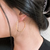 미니멀 골드 링 귀걸이