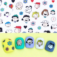 퍼플 러블리 스누피 네일스티커 네일데코스티커 셀프네일