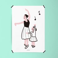 발레 교실 M 유니크 인테리어 디자인 포스터 학원 운동