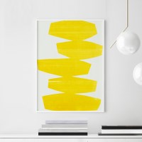옐로우라인 추상화 그림 액자 포스터