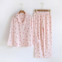 부드러운 요루면 미니 복숭아 봄 가을 데일리 잠옷