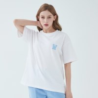 아플리케로고 티셔츠 (화이트)