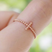 14K 버블 스틱 반지