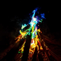 상상공간 캠핑 불꽃놀이 레인보우 매직파이어 불멍가루