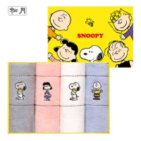 송월 스누피 프렌즈 4매 선물세트+쇼핑백 1세트
